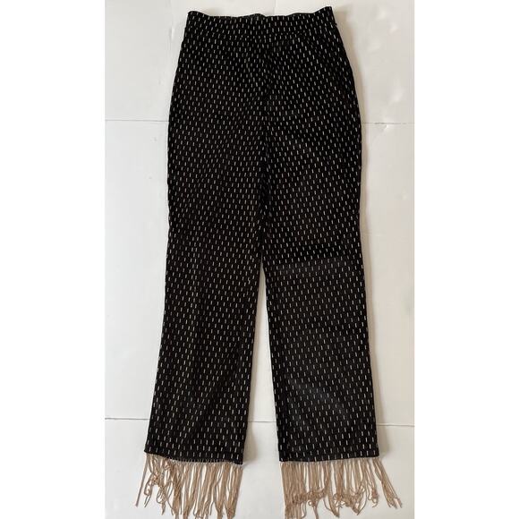 House Of Harlow 1960 X Revolve Catina Pant SP Noir And Gold Velvet Whimsical NWT - Picture 2 of 13